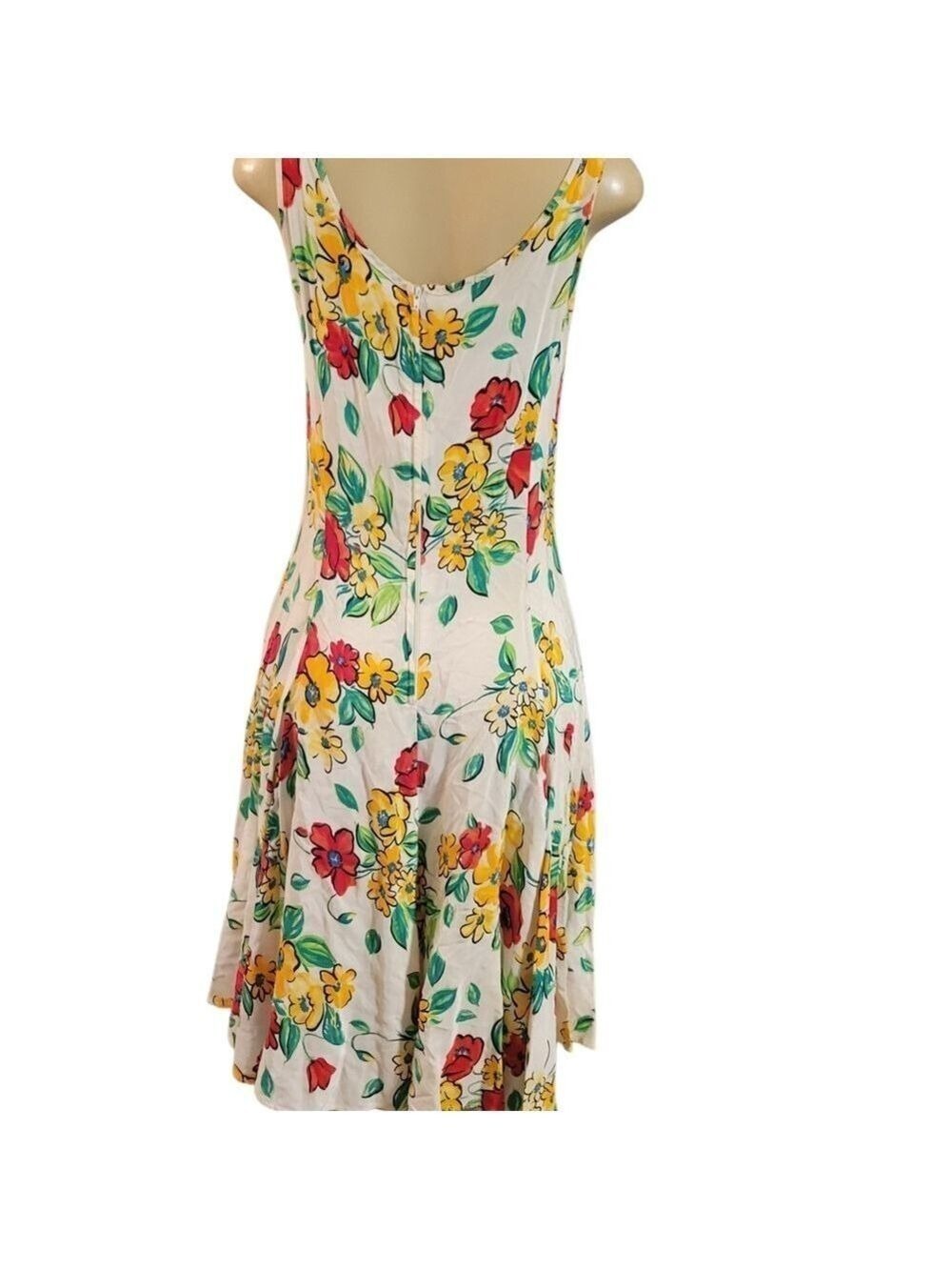 Floral Midi Dress Summer Spring No Tags Belived To Be A Size Small Medium - Picture 3 of 4